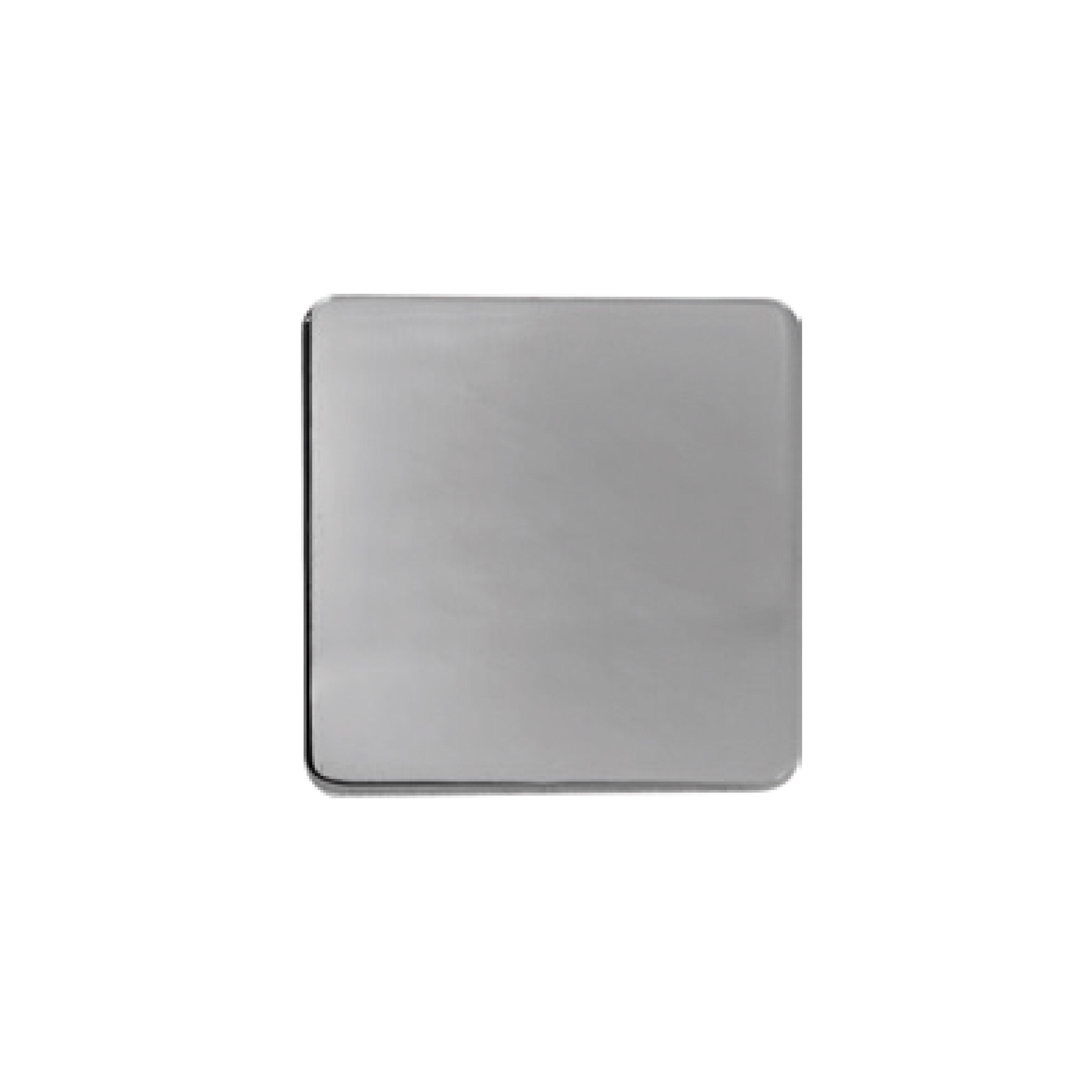 22 x 22 mm Silver Flat Rectangular Metal Badge